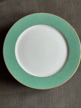 BLOCK SPAL Green Fields Porcelain  Dinner Plate with Gold Rim